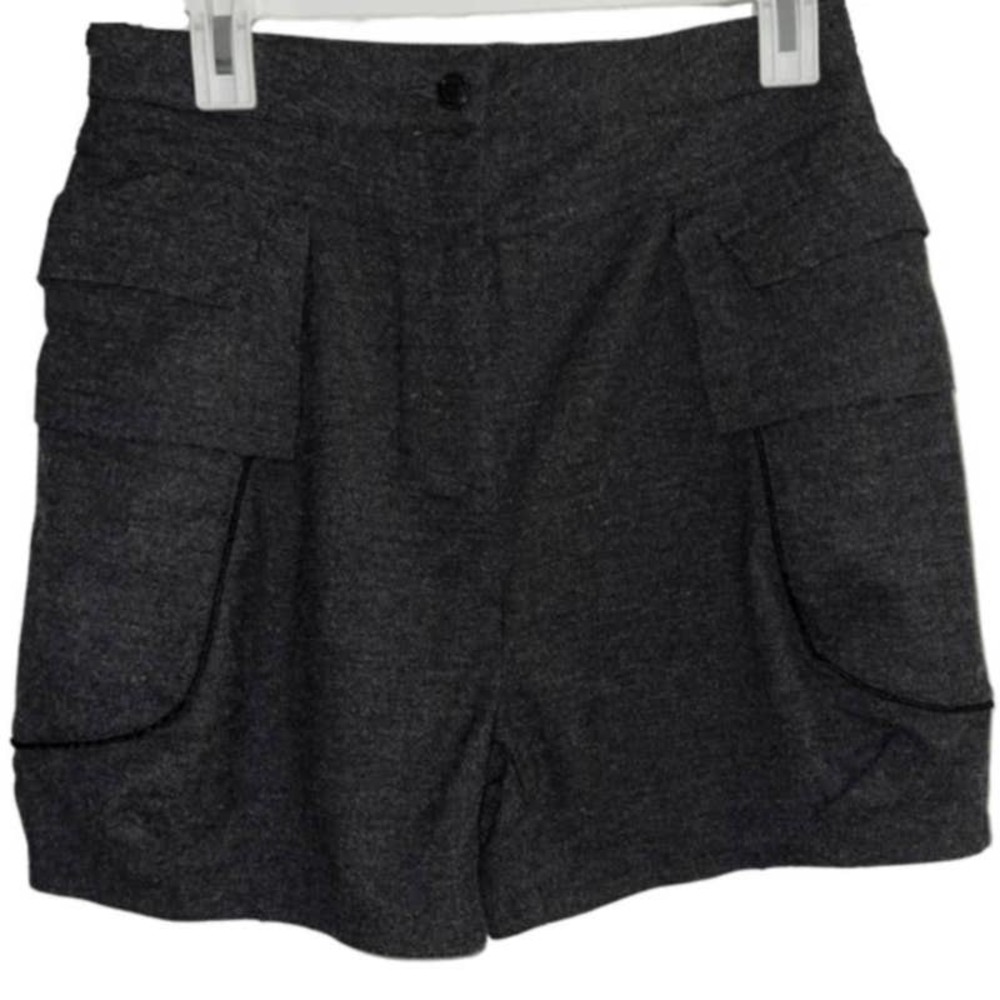 ANVRDIE ANGELS NEVER DIE DARK GRAY CHIC  WOOL BLEND SHORTS SIZE 1